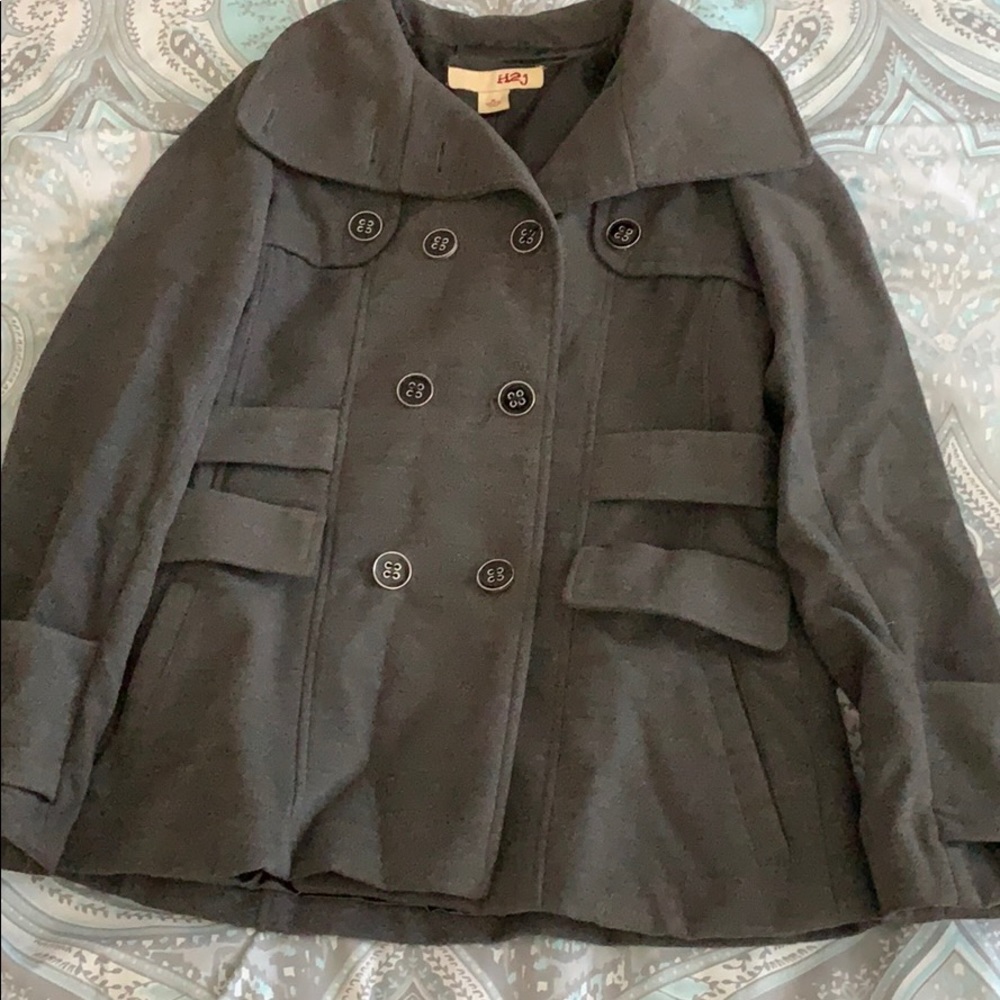 Grey PeaCoat.